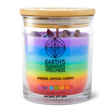 Load image into Gallery viewer, Earths Elements 7 Chakra Crystal Candle