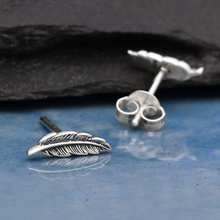 Load image into Gallery viewer, Feather Post Earrings