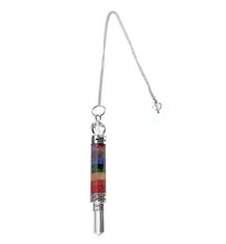Load image into Gallery viewer, Chakra Bonded Pendulum w/Clear Quartz Point