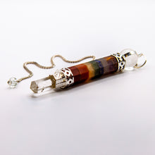 Load image into Gallery viewer, Chakra Bonded Pendulum w/Clear Quartz Point