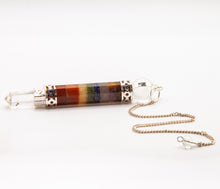 Load image into Gallery viewer, Chakra Bonded Pendulum w/Clear Quartz Point