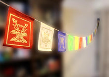 Load image into Gallery viewer, Lucky Symbols Lokta Paper Mini Prayer Flags