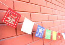 Load image into Gallery viewer, Lucky Symbols Lokta Paper Mini Prayer Flags