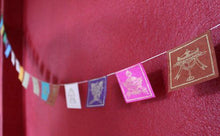 Load image into Gallery viewer, Lucky Symbols Lokta Paper Mini Prayer Flags