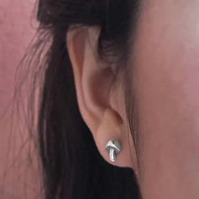 Load image into Gallery viewer, Mushroom Post Earrings Silver