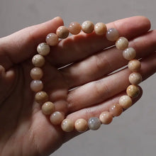 Load image into Gallery viewer, Peach Moonstone Bracelet 2