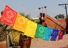 Load image into Gallery viewer, Seven Chakra Prayer Flag