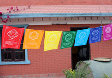 Load image into Gallery viewer, Seven Chakra Prayer Flag