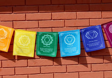Load image into Gallery viewer, Seven Chakra Prayer Flag