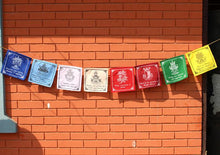Load image into Gallery viewer, Tibetan Lucky Symbols Cotton Hemmed Prayer Flags