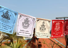Load image into Gallery viewer, Tibetan Lucky Symbols Cotton Hemmed Prayer Flags
