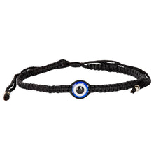 Load image into Gallery viewer, Cotton Evil Eye Pull Tie Bracelet