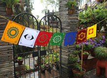 Load image into Gallery viewer, the seven chakra prayer flag 2