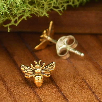 Tiny Bee Post Earrings