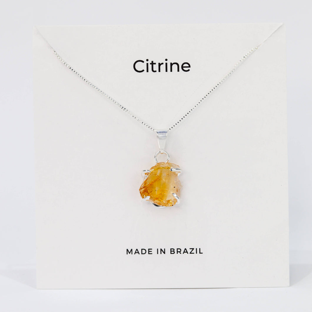 Raw Citrine Necklace