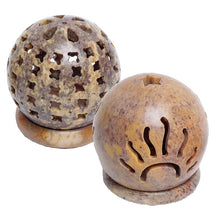 Load image into Gallery viewer, Round Soapstone Cone Burners / Tea Lite Candle Holder
