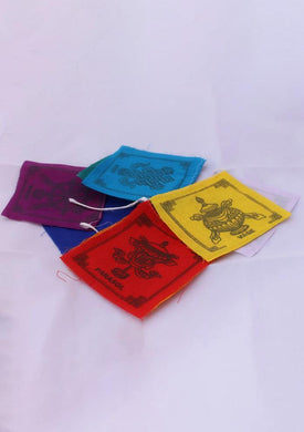 Lucky Symbol Cotton Mini Prayer Flags