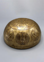 Load image into Gallery viewer, Seven Chakra Carved Meditation Tibetan Singing Bowl
