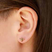 Load image into Gallery viewer, Tiny Bee Post Earrings
