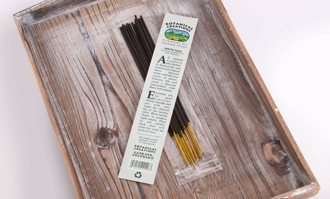 White Sage Essential Oil Incense Sticks: Small