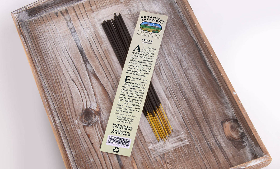 Cedar Essential Oil Incense Sticks: Small