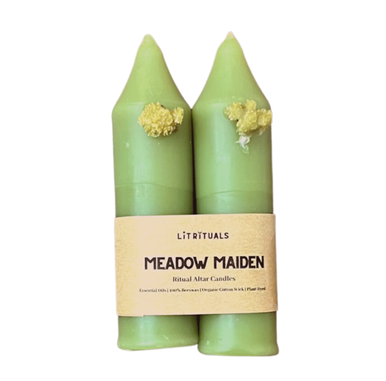 Small 'Meadow Maiden' Beeswax Altar Candles