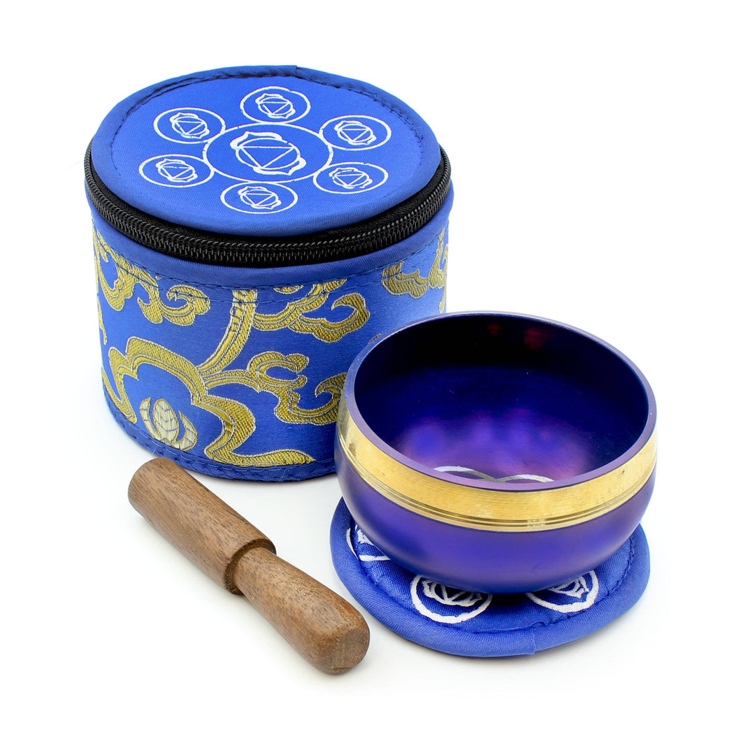 Metal Singing Bowl in Silk Case - Third Eye Chakra