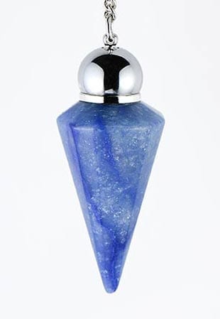 Brazilian Blue Quartz Chamber Pendulum