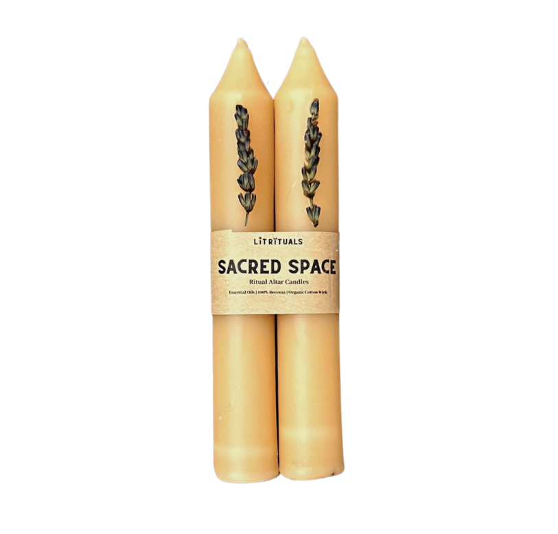 Large 'Sacred Space' Beeswax Altar Candles