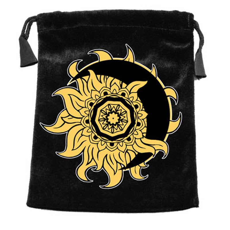 Sun And Moon Velvet Bag