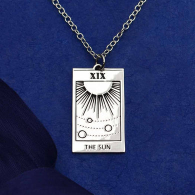 Sun Tarot Card Necklace